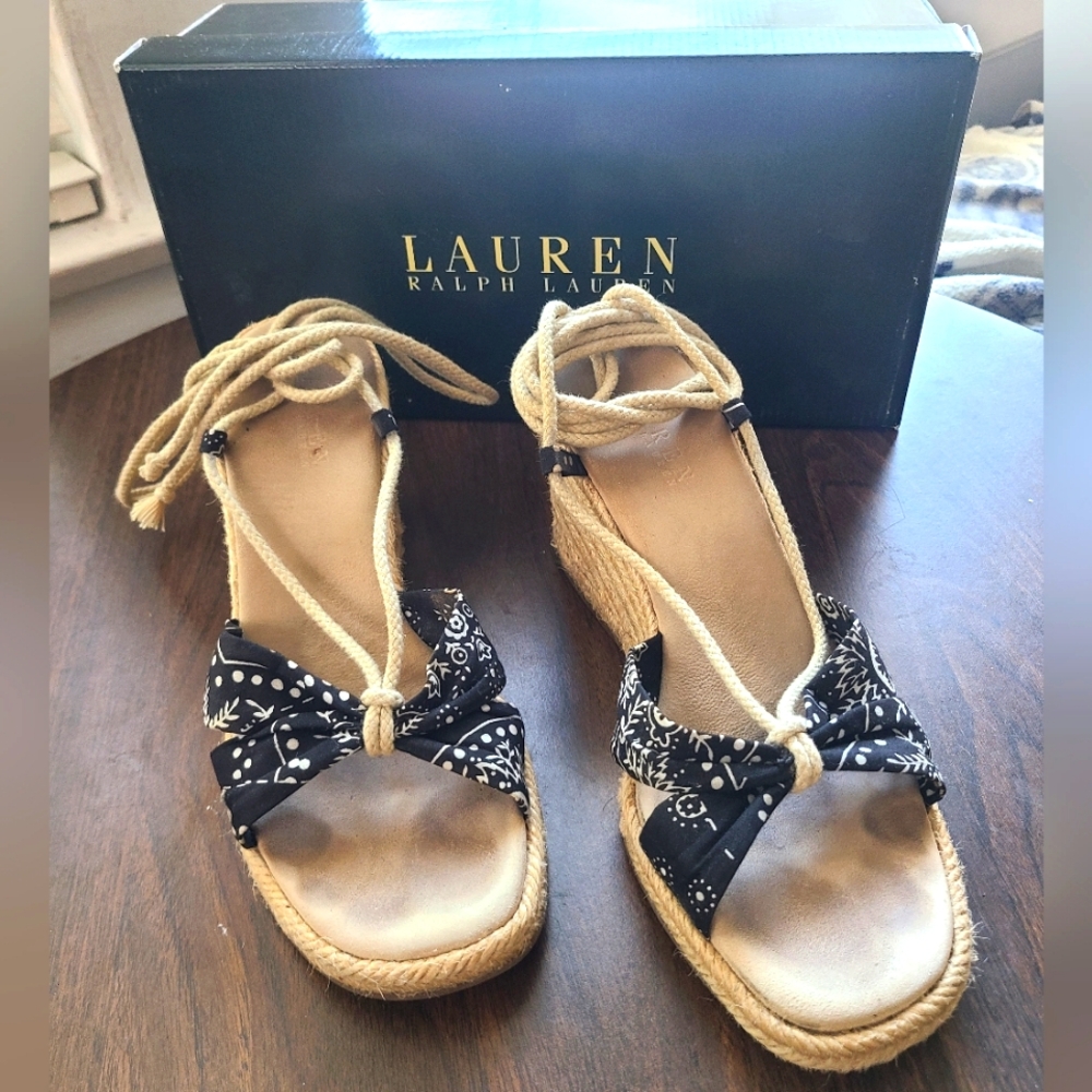 Ralph Lauren Amelie wedge sandals